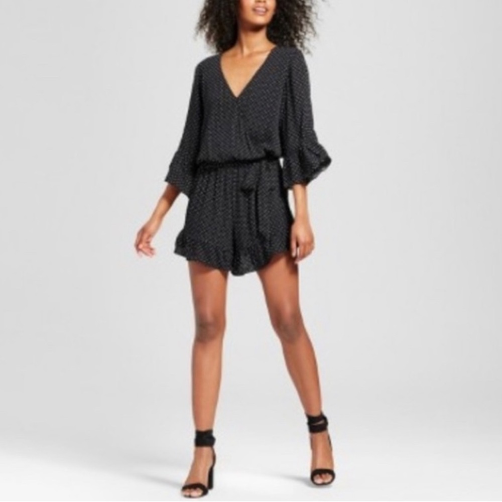 Who What Wear Ruffle Detail Romper